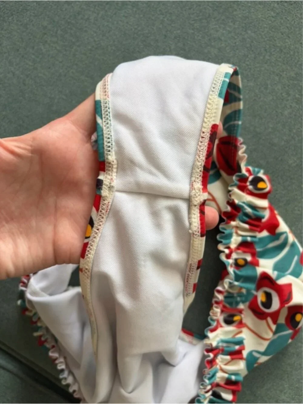 Floral Ruffle Bikini Set Size Medium